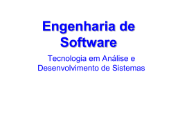 Engenharia de Software - Professor Gabriel Baptista