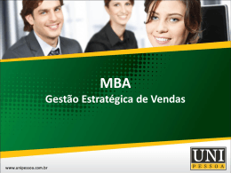 MBA Gestão Estratégica de Vendas