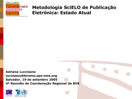 Metodologia SciELO de Publicação Eletrônica