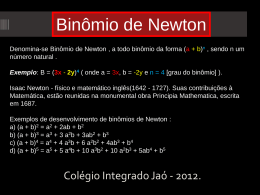 Fórmula do termo geral de um Binômio de Newton