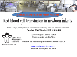Transfusão sanguínea nos recém-nascidos
