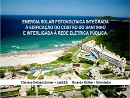 Energia solar fotovoltaica integrada à edificação do Costão do