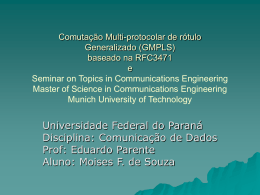 GMPLS - Universidade Federal do Paraná