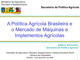 Crédito Rural e Mecanização no Brasil Evolução Recente e