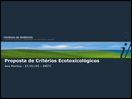 critérios ecotoxicológicos