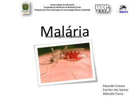 malaria_parte_1 - Pós-Graduação em Imunologia Básica e