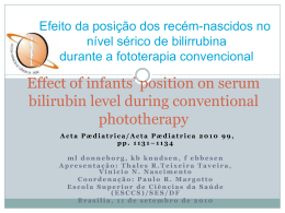 Efeito da posição dos recém-nascidos no nível sérico de bilirrubina