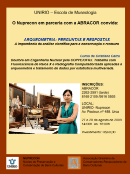 O Nuprecon em parceria com a ABRACOR convida: INSCRIÇÕES