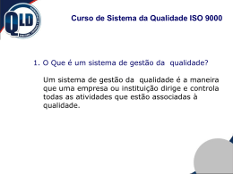 Curso de Sistema da Qualidade ISO 9000