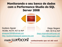 Webcast – Performance Studio - Junior Galvão - MVP