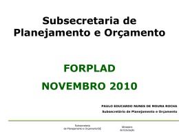 FORPLAD Novembro 2010 - Unifal-MG