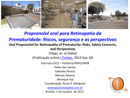 Propranolol oral para Retinopatia da Prematuridade