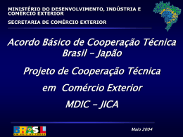 SEMINARIO RS JAPAO - Ministério do Desenvolvimento, Indústria e