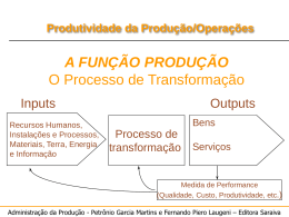 produção e produtividade - Engenharia Industrial Madeireira