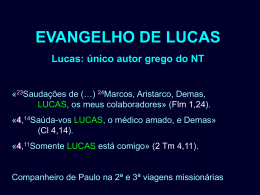 Evangelho de São Lucas - Material de Catequese