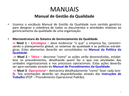 Manuais - Manual de Gestão da Qualidade.