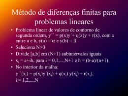 Método de diferenças finitas para problemas lineares