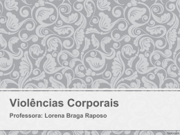 Lesões leves - Profª. Lorena Braga