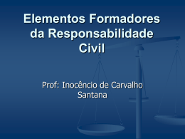 Elementos Formadores da Responsabilidade Civil
