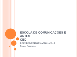 ESCOLA DE COMUNICAÇÕES E ARTES CBD