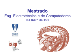 Mestrado Eng. Electrotécnica e de Computadores IST-ISEP