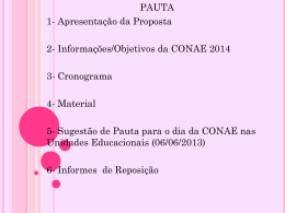 CONAE_2014_apresentacao - Secretaria Municipal de Educação