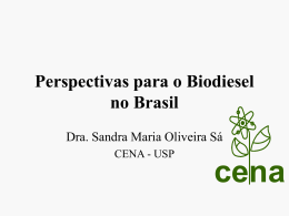 “Perspectivas para o Biodiesel no Brasil”
