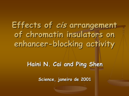 Effects of cis arrangement of chromatin insulators on