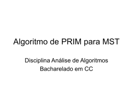 Slides Algoritmo PRIM