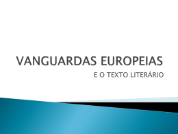 VANGUARDAS EUROPEIAS - CAFETERIA SABOR LITERÁRIO