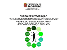 Ética no serviço público - Prefeitura de São Paulo