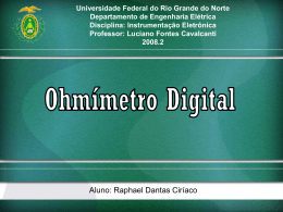Ohmimetro digital - DEE - Departamento de Engenharia Elétrica