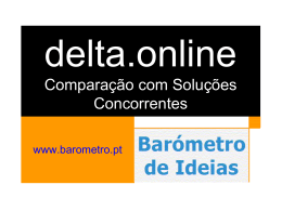 delta.online Comparação com Soluções Concorrentes