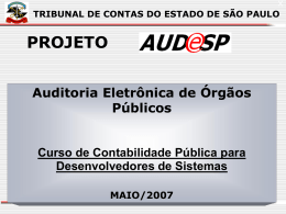Apresentação (formato `ppt`) - Tribunal de Contas do Estado de São