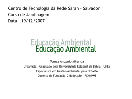 Educação Ambiental Tomaz Antonio da Silva Miranda