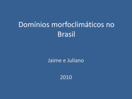 Domínios morfoclimáticos no Brasil