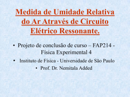 Medida de Umidade Relativa do Ar utilizando circuito elétrico