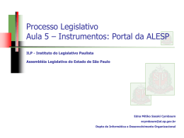 Portal da ALESP - Assembleia Legislativa do Estado de São Paulo