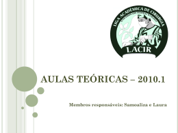 AULAS TEÓRICAS – 2010.1