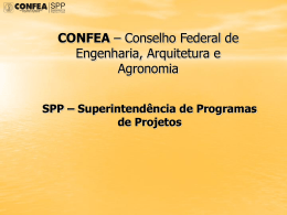 SPP – Superintendência de Programas de Projetos CONFEA