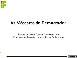 AS MÁSCARAS DA DEMOCRACIA