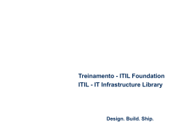ITIL - IT Infrastructure Library – Gerenciamento de Continuidade.