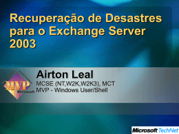 Disaster Recovery para Microsoft Exchange