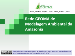 Rede GEOMA de Modelagem Ambiental da Amazônia - DPI