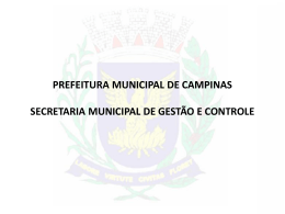 Slide 1 - Prefeitura Municipal de Campinas