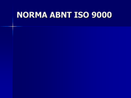 NORMA ABNT ISO 9000 Princípios de gestão da qualidade
