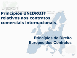 Princípios UNIDROIT relativos aos contratos comerciais