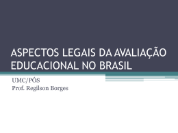 aspectos legais da avaliação educacional no brasil