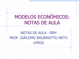 modelos econômicos - Programa de Pós