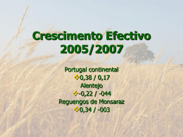 Crescimento efectivo ano de 2005/2007 - pradigital